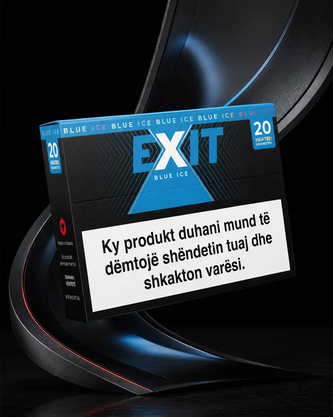 EXIT Blue Ice heated cigarette packaging presentation