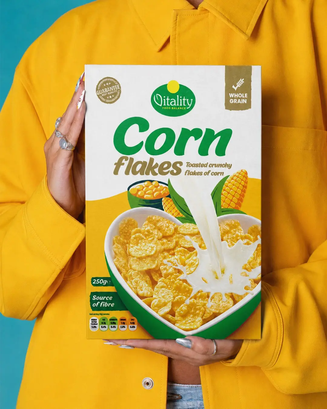Vitality Corn Flakes packaging